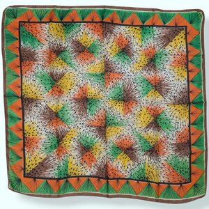 Vintage Silk Spotted Swirl Scarf